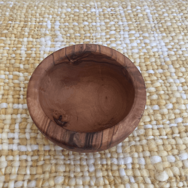 Rustic Olive wood rounded shaped snack, tapas, dip bowl 