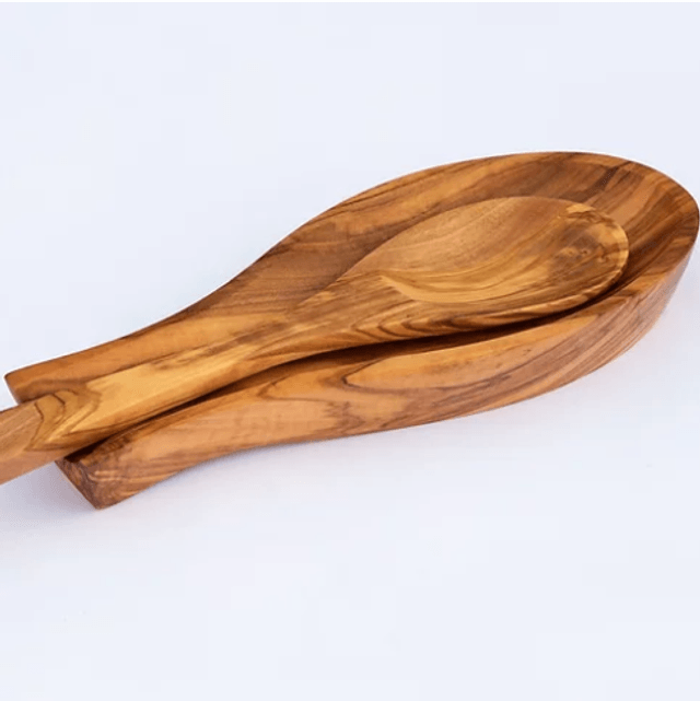 Olive Wood Utensil Rest