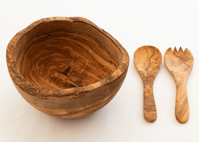 Olive Wood Salad serving Spoons