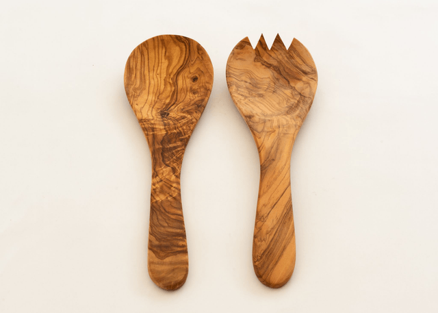 Olive Wood Salad serving Spoons