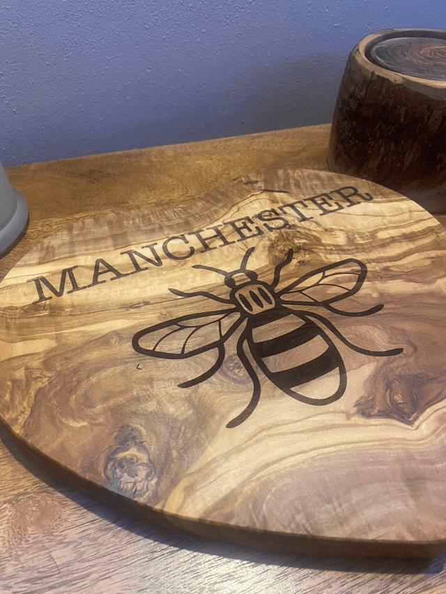 Personalised Stunning Heart Shaped Olive wood Board