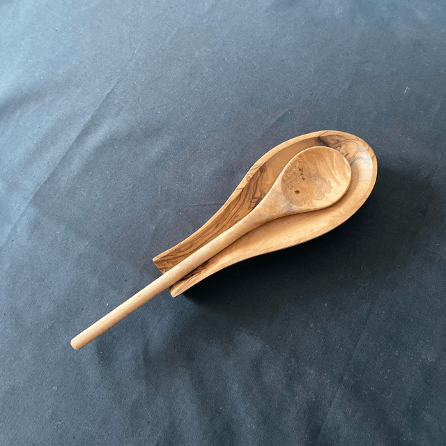 Olive Wood Utensil Rest